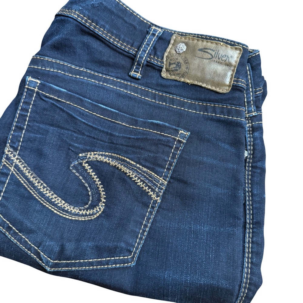 Silver Jeans Co Suki Mid‎ Straight Dark Wash Indigo Jeans W33 L30 (35x30)